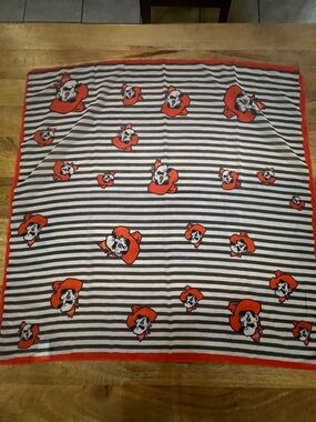 Oklahoma State Striped Scarf with Pistol Pete Face Motif